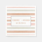  moderne Neutrale Stripes Aangepast Servet (Voorkant)