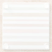  moderne Neutrale Stripes Glazen Onderzetter (Achterkant)