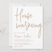 Moderne neutrale uitnodiging tot opwarming van de  (Voorkant)