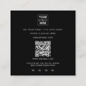 Moderne Neutrale Vlinders Make-up Artiest Vierkante Visitekaartje (Achterkant)