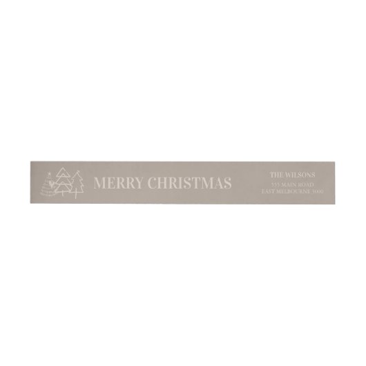 Moderne neutrale vrolijke kerstboom (Individueel)