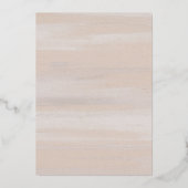 Moderne Neutrale Waterverf Elegant Huwelijk Folie Uitnodiging (Achterkant)