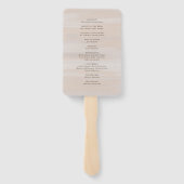 Moderne Neutrale Waterverf Elegant Huwelijk Handwaaier (Achterkant)