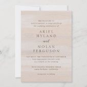 Moderne Neutrale Waterverf Elegant Huwelijk Kaart (Voorkant)