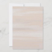 Moderne Neutrale Waterverf Elegant Huwelijk Kaart (Achterkant)