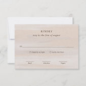 Moderne Neutrale Waterverf Elegant Huwelijk RSVP Kaartje (Voorkant)