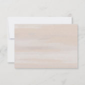 Moderne Neutrale Waterverf Elegant Huwelijk RSVP Kaartje (Achterkant)