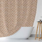 Moderne neutrale witte Stippen print Douchegordijn