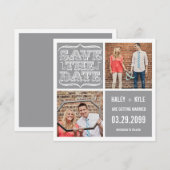 Moderne NEUTRALS Grijs sparen de Kaarten van de (Voorkant / Achterkant)