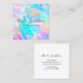 moderne new-holographic design vierkante visitekaartje (Voorkant / Achterkant)