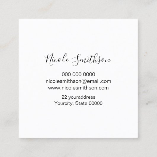 moderne new-holographic design vierkante visitekaartje (Achterkant)