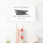 Moderne New Home Housewarming Party Spandoek (Insitu)