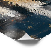 Moderne New York City Skyline Art Print Perfect Poster (Hoek)