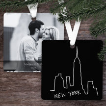 Moderne New York City Skyline Doodle Foto & Tekst