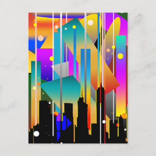 Moderne New Yorkse geometrische vormen Abstract Briefkaart