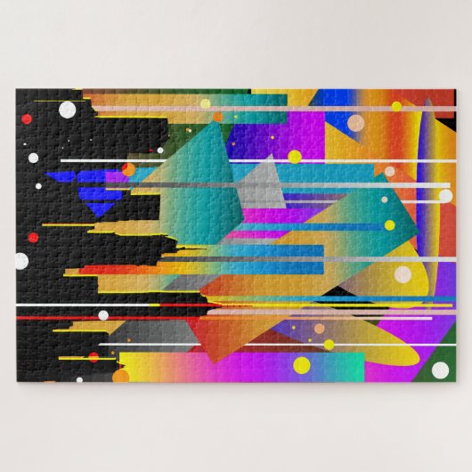 Moderne New Yorkse geometrische vormen Abstract Legpuzzel (Horizontaal)