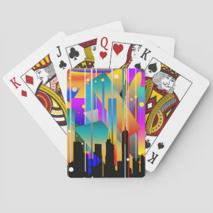 Moderne New Yorkse geometrische vormen Abstract Pokerkaarten