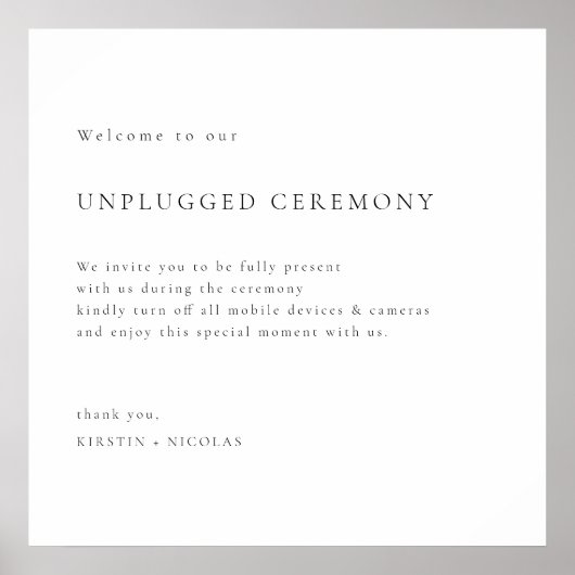 Moderne niet-aangesloten weddenschappen bij Ceremo Poster (Voorkant)