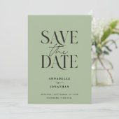Moderne niet-foto elegante waterverf botanische sa save the date (Staand voorkant)