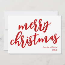 Moderne niet-foto-rood script kerst