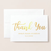 Moderne Nieuwe Baby Dank U Gold Foil Kaart (Voorkant met envelop)