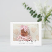 Moderne nieuwe baby Dank u wel Foto Briefkaart (Staand voorkant)