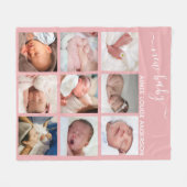 Moderne nieuwe baby | Foto Collage Gift Fleece Deken (Voorkant (Horizontaal))