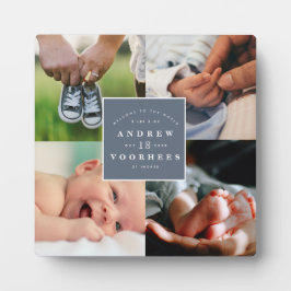 Moderne nieuwe baby-fotocollage fotoplaat