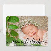 Moderne Nieuwe Baby Liefde en Bedankt Kaart R (Voorkant / Achterkant)