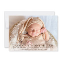 Moderne Nieuwe Baby Pasgeboren Jongen Geboorte Sta