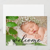 Moderne nieuwe baby welkom Kaart (Voorkant / Achterkant)