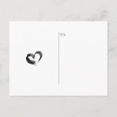 Moderne Nieuwe Datum Fotobruiloft Aankondigingskaart (Achterkant)