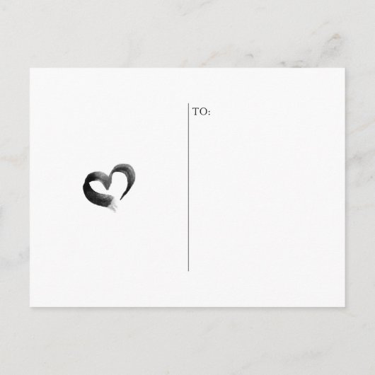 Moderne Nieuwe Datum Fotobruiloft Aankondigingskaart (Achterkant)