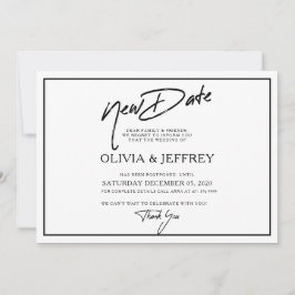 Moderne Nieuwe Datum Trouwkaart Save the Date Kaar