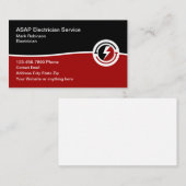 Moderne nieuwe elektricien service visitekaartje (Voorkant / Achterkant)