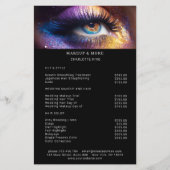 Moderne, nieuwe foto Glitter Salon Prijslijst Flyer (Voorkant)