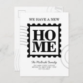 Moderne Nieuwe Home Postzegel We zijn verhuisd Aankondigingskaart (Voorkant / Achterkant)