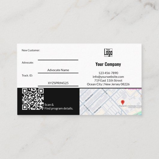 Moderne Nieuwe Klant Advocate Beloning Aanbevelingskaartje (Achterkant)