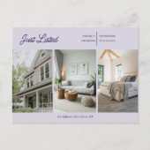Moderne Nieuwe Lavendel Makelaar Briefkaart (Voorkant)