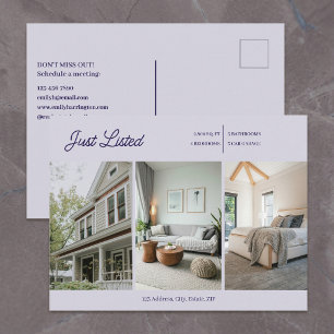 Moderne Nieuwe Lavendel Makelaar Briefkaart