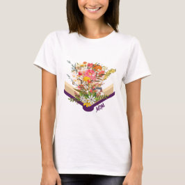 Moderne Nieuwe Moeder Bloemen Groeien Van Boek mon T-shirt