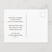 Moderne Nieuwe nek van de Bossen Boho Nieuw Adres Aankondigingskaart (Achterkant)