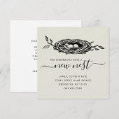 Moderne Nieuwe Nest Home Change of Address Moving Aankondiging (Voorkant / Achterkant)