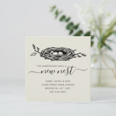 Moderne Nieuwe Nest Home Change of Address Moving Aankondiging (Staand voorkant)