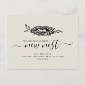 Moderne Nieuwe Nest Home Change of Address Moving Aankondigingskaart (Voorkant)