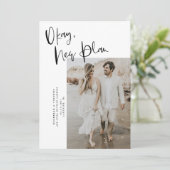Moderne Nieuwe Plan Wijzigingsdatum Trouwdatum Bew Save The Date (Staand voorkant)