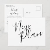 Moderne Nieuwe Planning Wijziging Datum Trouwen Aankondigingskaart (Voorkant / Achterkant)