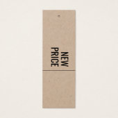 Moderne nieuwe prijs Bedrijfsnaam Hang Label Mini Visitekaartjes (Voorkant)