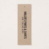 Moderne nieuwe prijs Bedrijfsnaam Hang Label Mini Visitekaartjes (Achterkant)