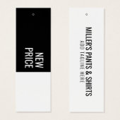 Moderne nieuwe prijs Bedrijfsnaam Hang Label Mini Visitekaartjes (Voorkant /achterkant)